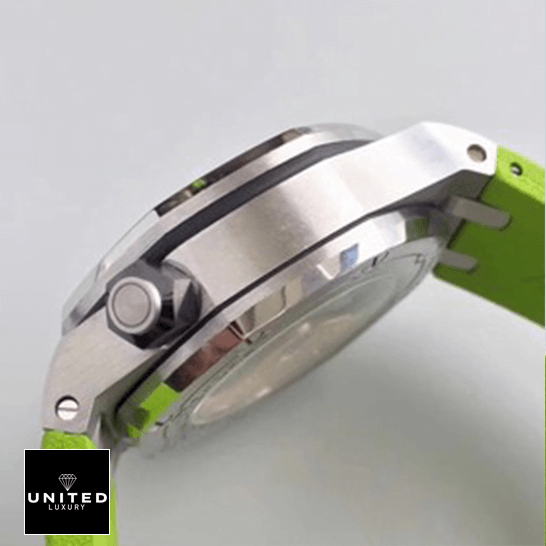 Audemars Piguet Royal Oak Green Rubber  stainless steel crown