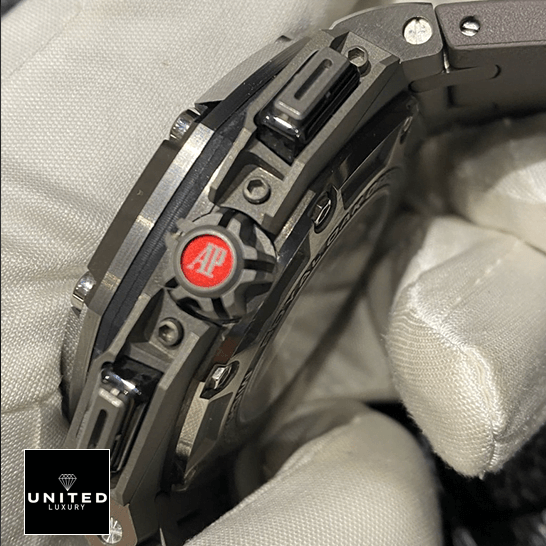 Audemars Piguet Roytal Oak Carbon  red crwon and on the white glove hand