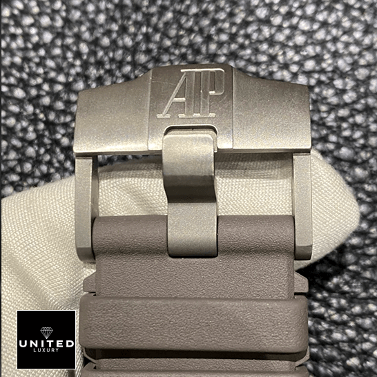 Audemars Piguet Royal Oak Grey Rubber Bracelet  steel clasp on the hand