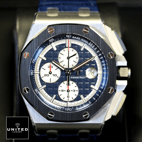 Royal Oak Offshore 4 Audemars Piguet Royal Oak Blue Dial black background