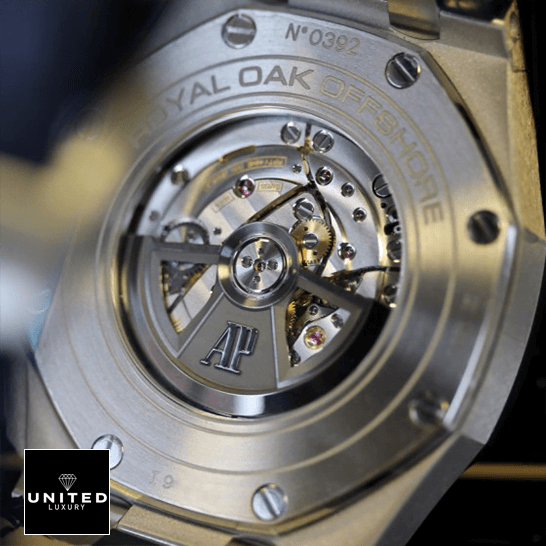 Royal Oak Offshore 5 Audemars Piguet Royal Oak Stainless Case Steel close mechanism view