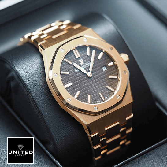 Audemars Piguet Royal Oak Brown Dial 67650OR.OO_.1261OR.01  in the box
