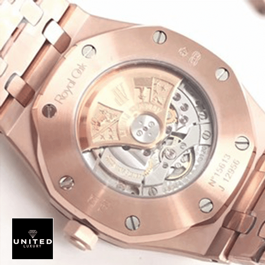 Audemars Piguet Royal Oak Rose Gold 15400OR.OO_.1220OR  upside close view