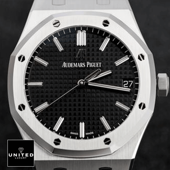 Audemars Piguet Royal Oak 15500ST.OO_.1220ST.03 Black Dial  black background