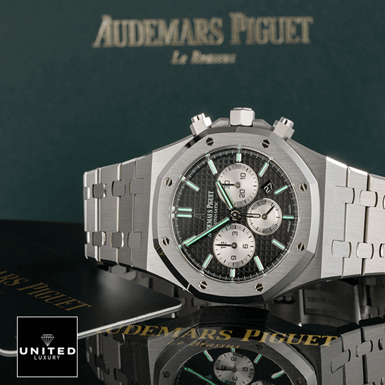 Audemars Piguet Black Dial & Dial Phosphor  on the ap box