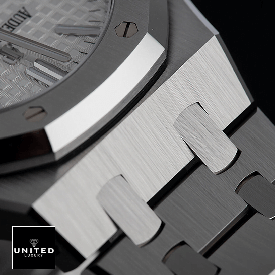 Audemars Piguet Royal Oak White Dial  black background