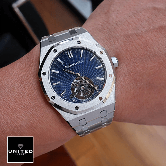 Audemars Piguet Tourbillion Blue Dial  on the wrist