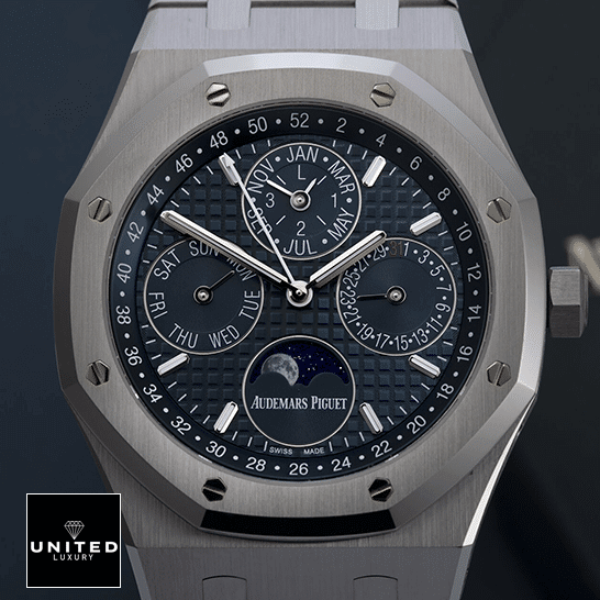 Audemars Piguet Royal Oak Blue Dial Steel Case  front view