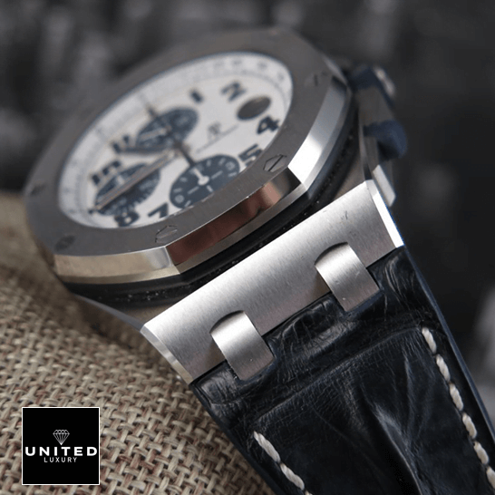 Audemars Piguet Royal Oak White Dial  blue leather bracelet