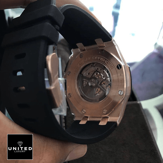 Audemars Piguet Royal Oak 26401 Black Rubber Bracelet  upsdie view