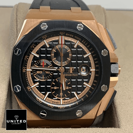 Audemars Piguet Royal Oak Gold Black Bezel  in the box
