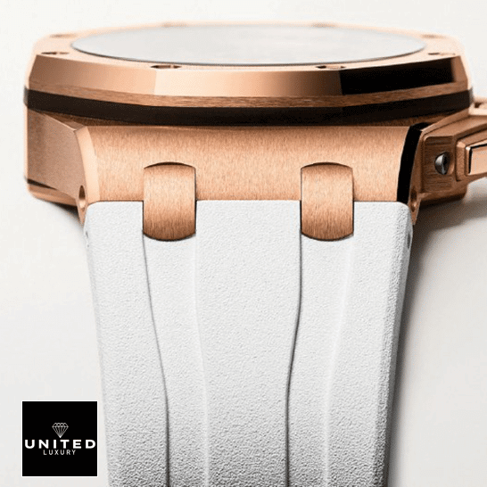 Audemars Piguet Royal Oak White Rubber Bracelet  white background