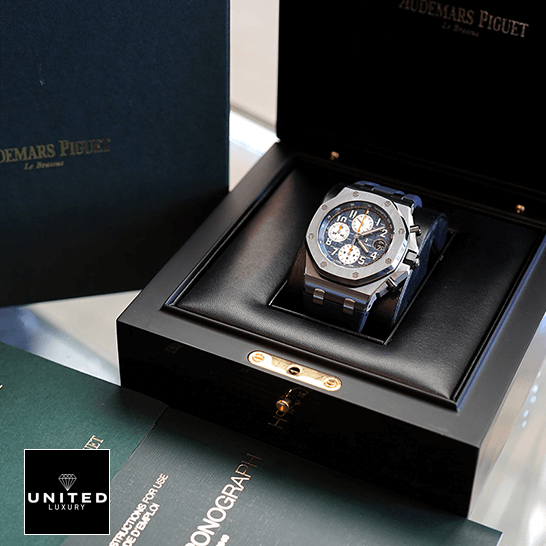 Audemars Piguet 26470ST.OO_.A027CA.01 Blue Dial  in the ap box