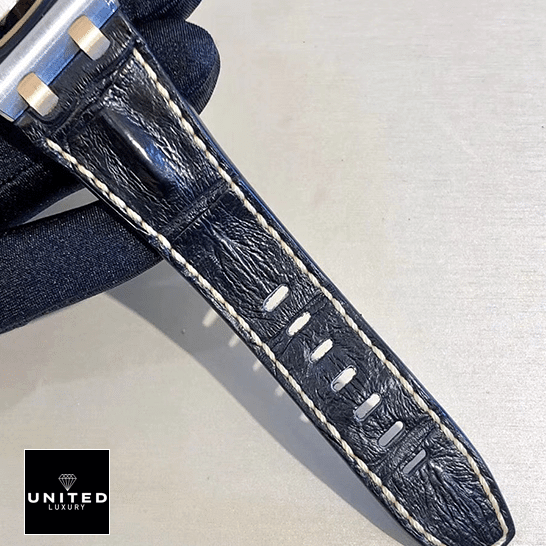 Audemars Piguet Royal Oak Leather Black Bracelet  white background