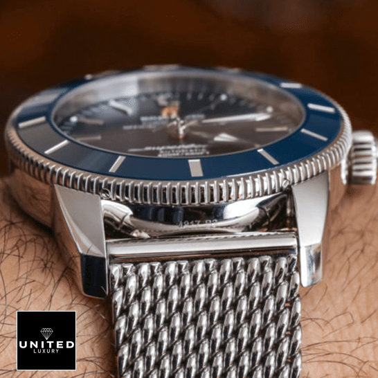 Breitling AB2010161C1A1A Blue Bezel  on the man wrist