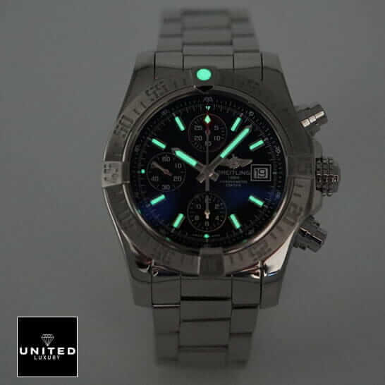 Breitling Super Avenger a13370  watch with luminous dial markers