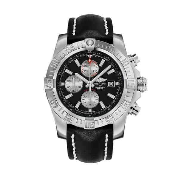 breitling-super-avenger-black-leather-stell-watch