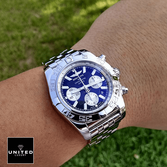 breitling chronomat 44 black serviced complete AB011012B967375A hand