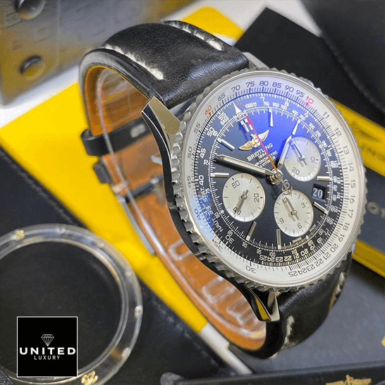 Breitling Navitimer Black Chronograph Black Dial  on the stand