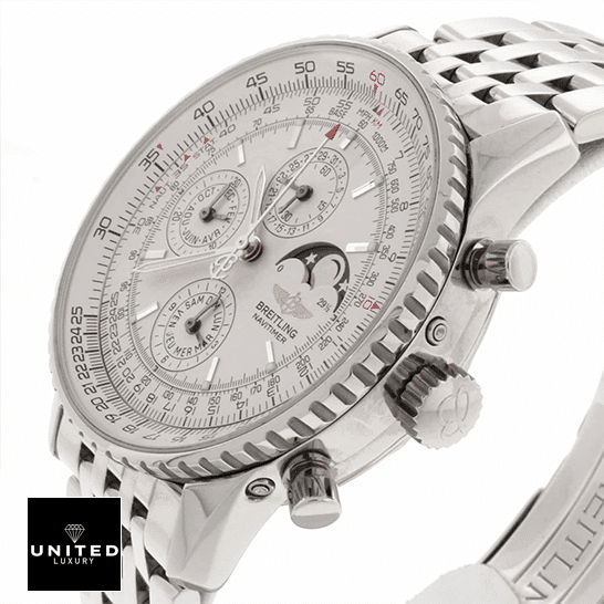 Breitling Navitimer Olympus A19340 White Dial  crown / push button