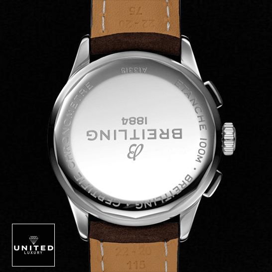 Breitling Prmier Steel Case A13315351C1P2  black background upside view