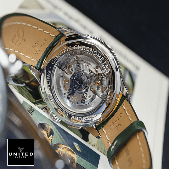 Breitling Premier Steel Case  upside view on the box