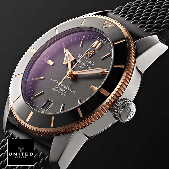 Breitling Superocean Heritage Automatic Black Dial  side view