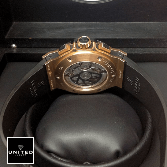 Hublot Geneve BigBang 9 Hublot Big Bang 301.PM_.1780.RX Black Rubber Bracelet upside view