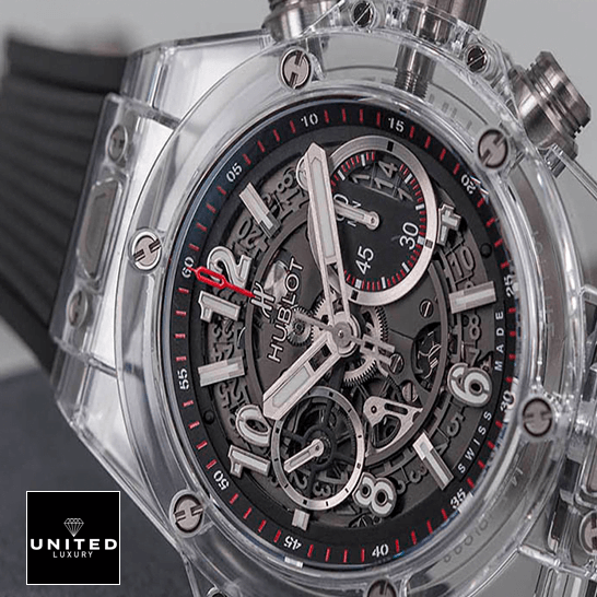 Sapphire Case Watch 2 HUblot Big Bang Unico Magic Sapphire crown / push button