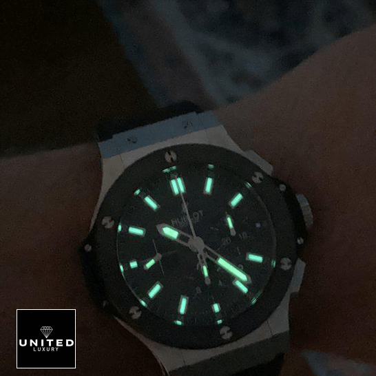 Hublot Big Bang Ceramic Black Dial  dial phosphor