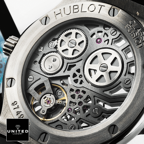 Hublot Classic Fusıon Stainless Steel  front mechanism view