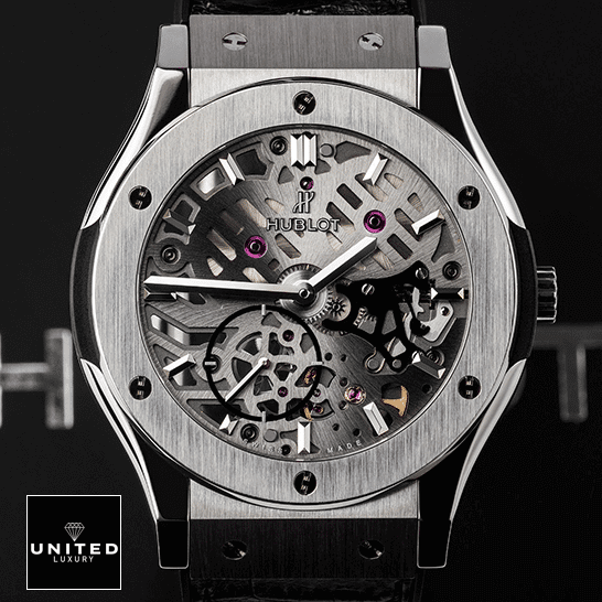 Hublot Classic Fusion 505.nx_.0170 Stainless Steel Bezel  black background