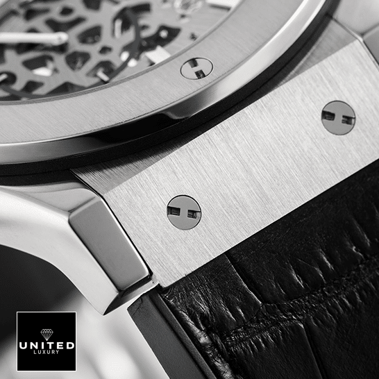 Hublot Classic Fusion 505.nx_.0170 Black Leasther Bracelet  steel case