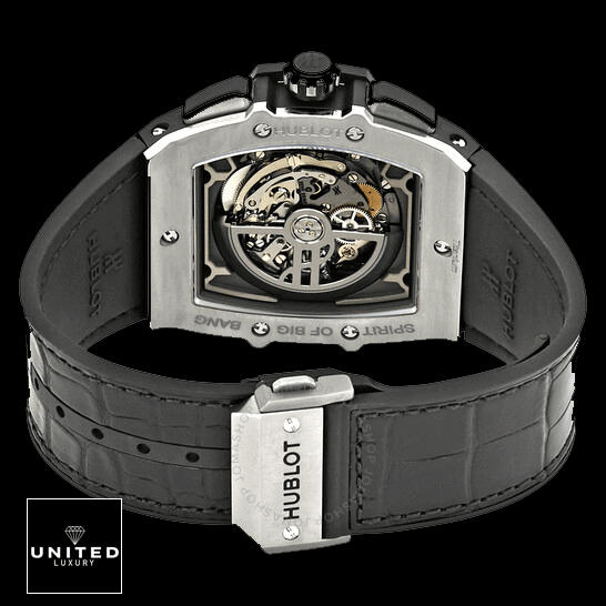 Hublot Big Bang 45 Titanium Black Leather Bracelet  black background