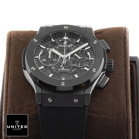 Big Bang Watch 4 Hublot Big Bang 525.CM_.0170.RX Black Rubber Bracelet on the stand