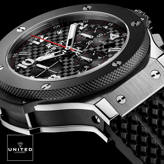 Hublot Big Bang Steel Case Black Bezel  black background