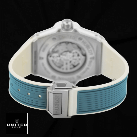 Hublot Big Bang Blue Rubber Bracelet 465_SE_6070_RW_CHM17  black background