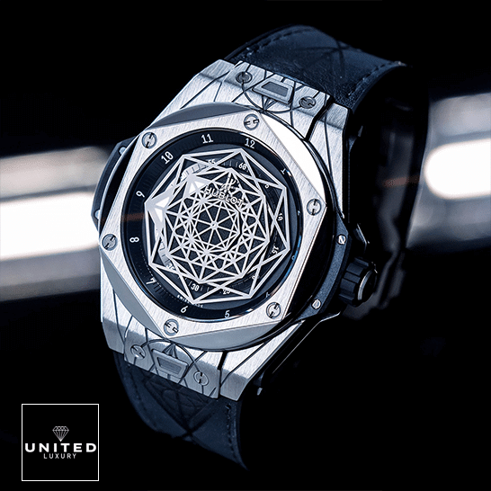 Hublot Big Bang Sang Blue 415.NX_.1112.VR  black background