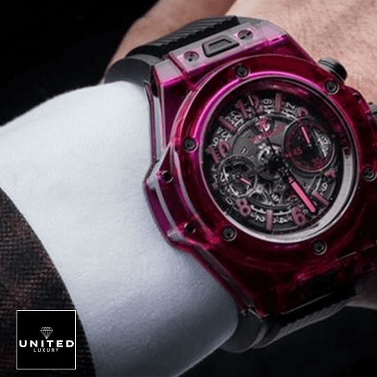 Hublot Big Bang Unico Red Sapphire 411.JR_.4901.RT  on the man wrist