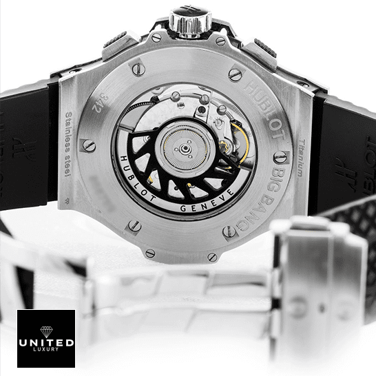 Hublot Big Bang Steel Case Black Rubber Bracelet  opened clasp