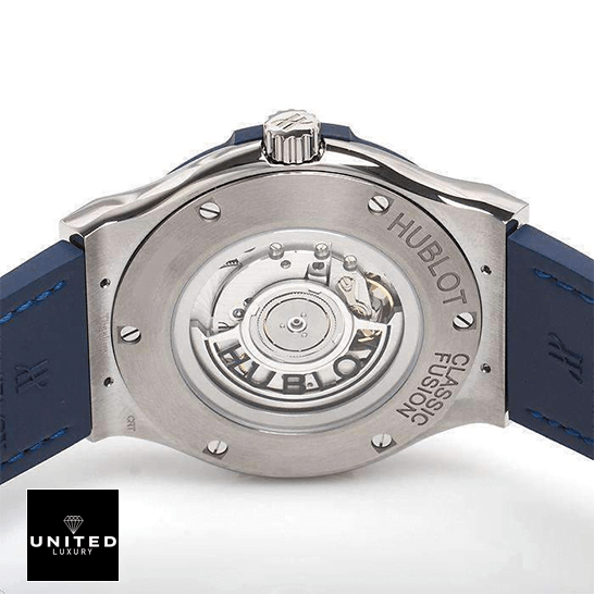 Hublot Classic Fusion Automatic Blue Sunray Stainless Steel Case  white background