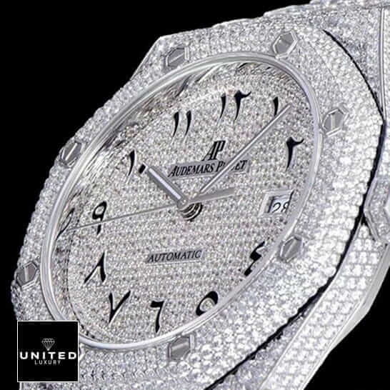 Audemars Piguet Royal Oak Custom Pave Diamond Set (Arabic) Dial 