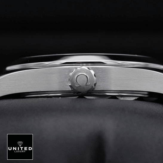 Omega 220.12.41.21.02.002 Stainless Steel  crown on the omega logo