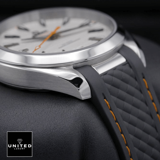 Omega Aqua Terra 220.12.41.21.02.002 White Dşal Black Rubber Bracelet  side view