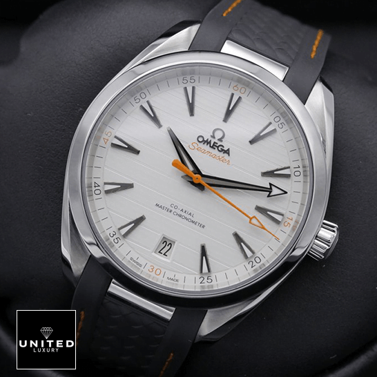Omega Aqua Terra 220.12.41.21.02.002 White Dial  orange second hand