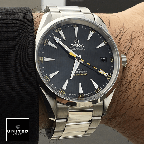 Omega Seamaster Aqua Terra 231.10.42.21.01.002 Black Dial  on the wrist