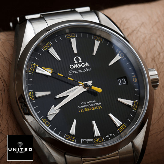 Omega Seamaster Black Dial  on the wrist