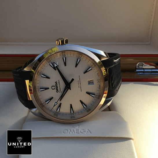 Omega Seamaster White Dial Crown  in the omega box