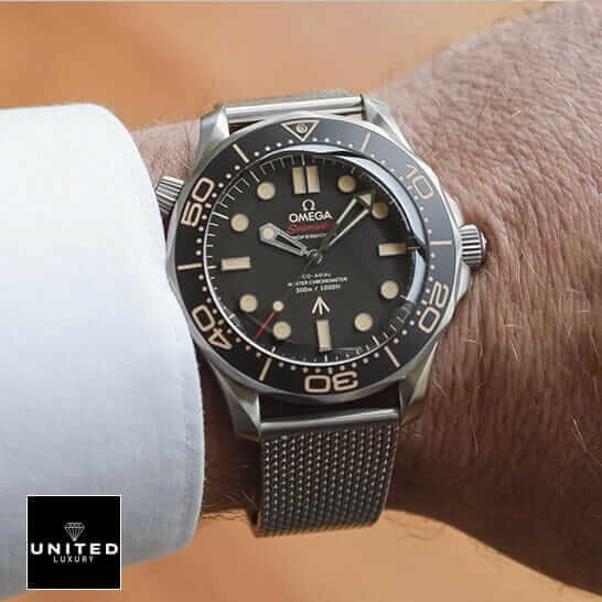 Omega Seamaster 300 Black Dial  on the man wrist