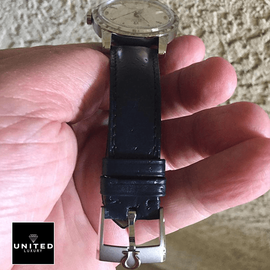 Omega Seamaster 511.13.38.20.02.001 Leather Black Bracelet  on the hand